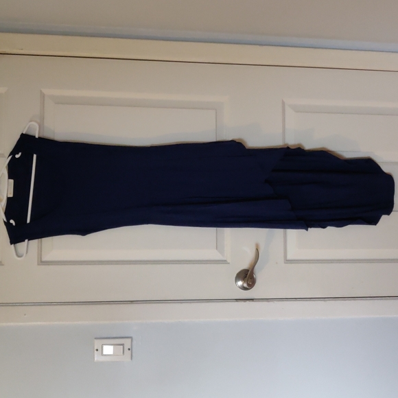 Blue Fishtail Backless Dress - Picture 1 of 3